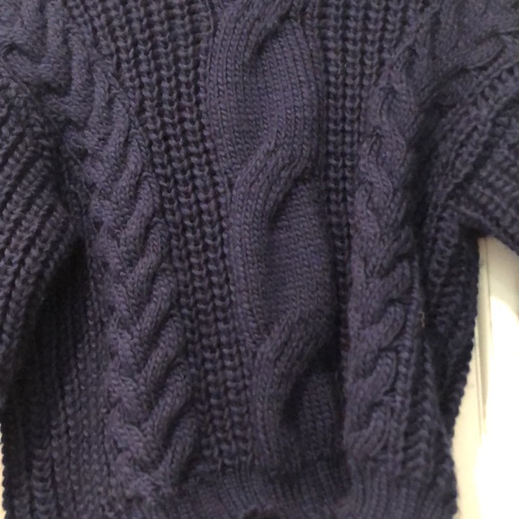 Navy turtleneck knit sweater - Picture 4 of 4